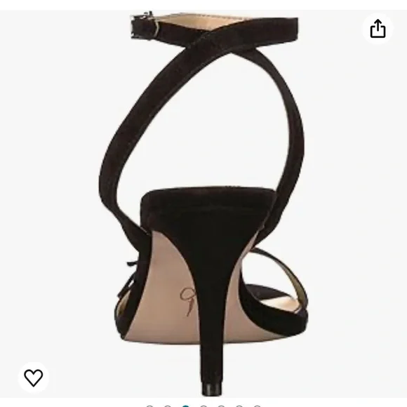 NEW Jessica Simpson Black Suede Heels - Picture 6 of 9